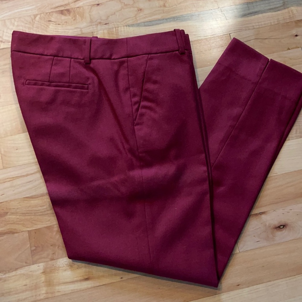 J crew factory burgundy pants in perfect condition